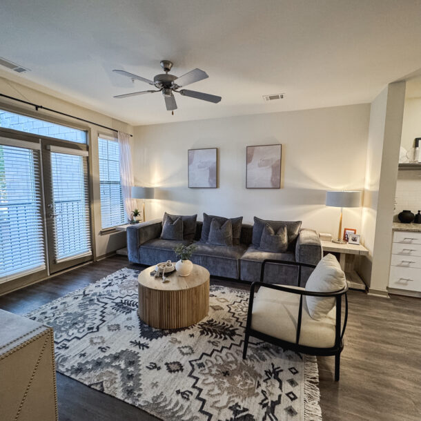 furnished living room