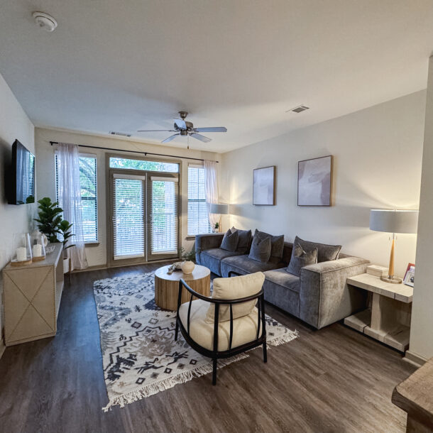 furnished living room